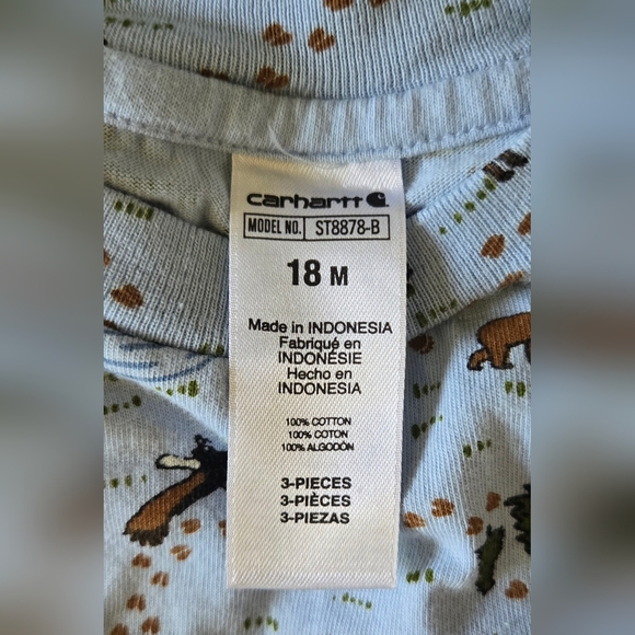 Carhartt Overalls Set w/ Onesie and Bib - Picture 3 of 4